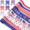 6 Rolls 250th Anniversary Patriotic Wired Ribbon Set – 2.5" x 30 Yards Red White & Blue USA Stars & Stripes Ribbon for 4th of July, Independence Day, Memorial Day & DIY Crafts